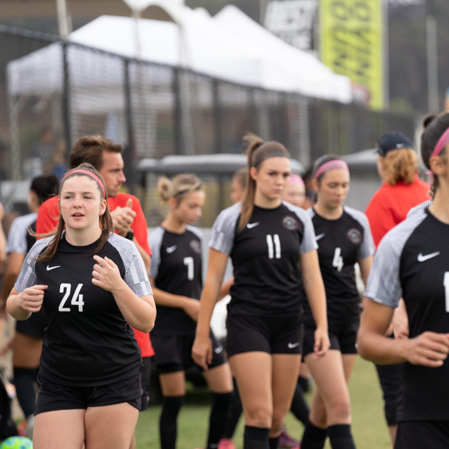 Elite XI Canada player competing in a girls’ soccer match